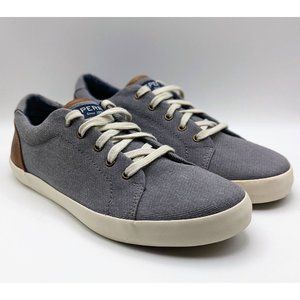 Sperry Top Sider Tuck LTT Sneakers Boys Size 5 M Canvas Denim Memory Foam Shoes